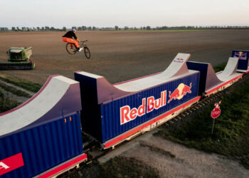 Red Bull — World First Bike Flip On A Moving Train By Dawid Godziek
