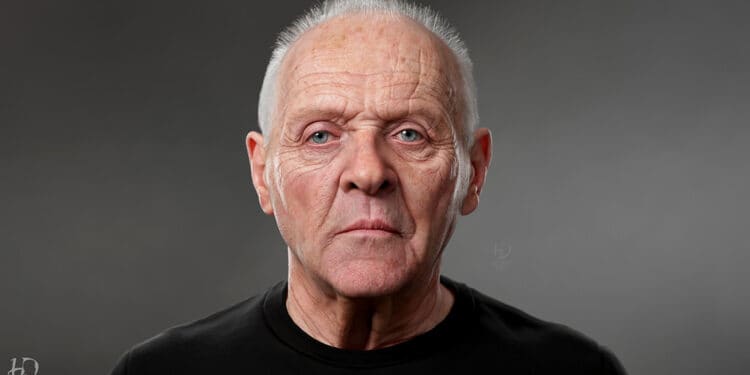 3D Portrait of Anthony Hopkins By Hossein Diba