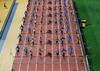 110-meter Hurdles Composite Photograph By Casey Sims