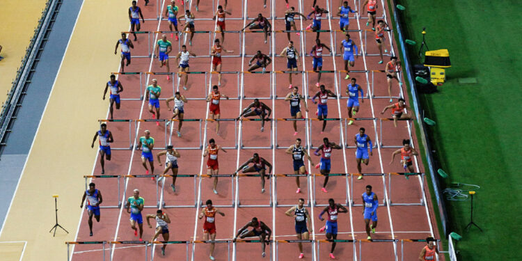 110-meter Hurdles Composite Photograph By Casey Sims