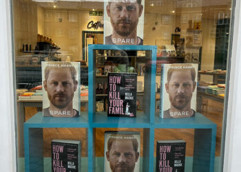 Window Display By Bert’s Books in Swindon