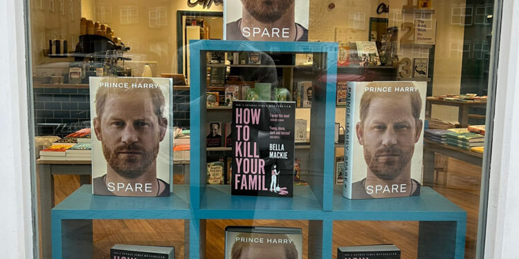 Window Display By Bert’s Books in Swindon