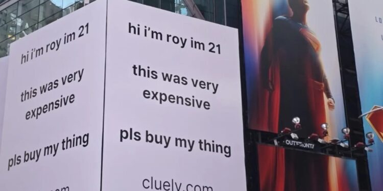 Cluely — Hi, I’m Roy, I’m 21. This was very expensive. Pls buy my thing.