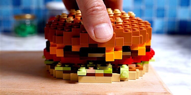 Lego Cheese Burger By Tomosteen