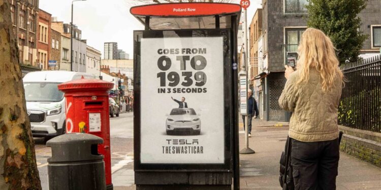 Fake Tesla OOH — From 0 to 1939 in 3 seconds