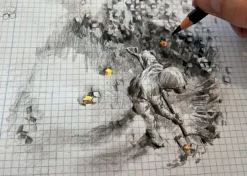 Graph Paper Drawings By Pejac