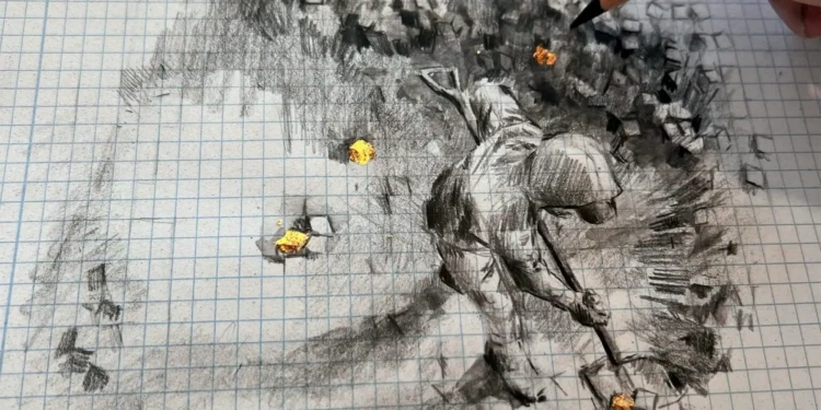 Graph Paper Drawings By Pejac