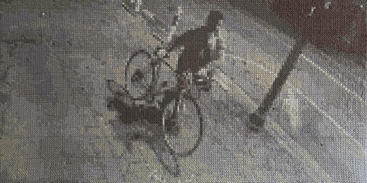 Surveillance Footage Embroideries By Francine LeClercq