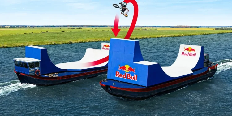 Red Bull —  Jumping a Bike Between Two Moving Boats