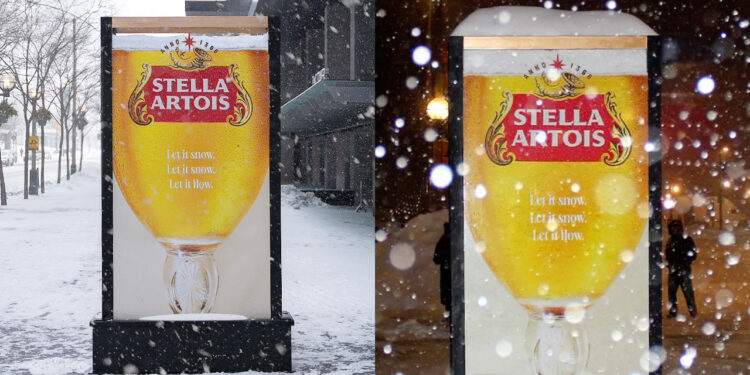 Stella Artois — Snow OOH