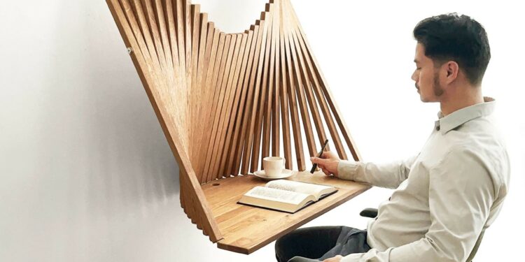 Flow Wall Desk By Robert van Embricqs